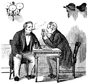 Two men at a restaurant. Sweden 19th century - Tv mn p krogen. Sverge, sent 1800-tal. Size 