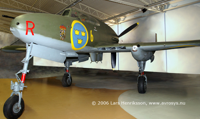 Swedish Air Force Attack Aircraft SAAB A 21-A-3 # 21364 of former Wing F 6 at Karlsborg. Now displayed at the Swedish Air Force Museum.