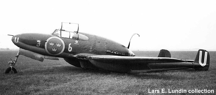 Swedish Air Force Attack Aircraft SAAB A 21-A-3  former Wing F 6 at Karlsborg. 