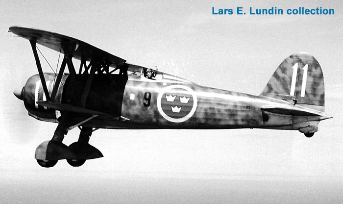 Swedish Air Force Fighter Aircraft J 11 FIAT C.R. 42