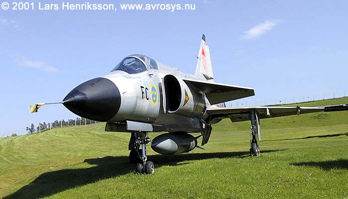 The prototype of the figther version (JA 37) of SAAB Viggen (# 37301). Now at the Swedish Air Force Museum (Flygvapenmuseum), Malmen, Linkping 