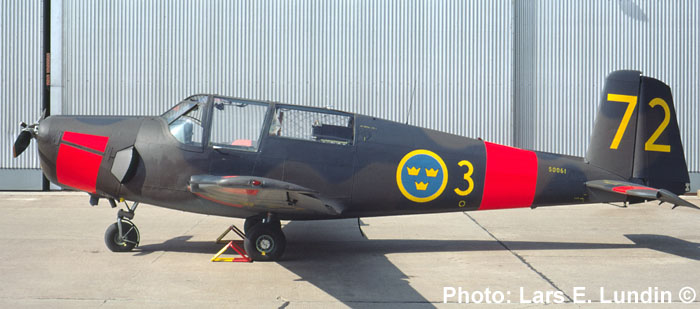 Swedish Air Force trainer aircraft SK 50 SAAB Safir